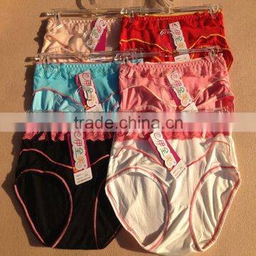 0.79USD High Quality 5 Colors Softy Cotton Material Large Size Fat Sexy Ladies Panties/Thongs (lppgdnk034)