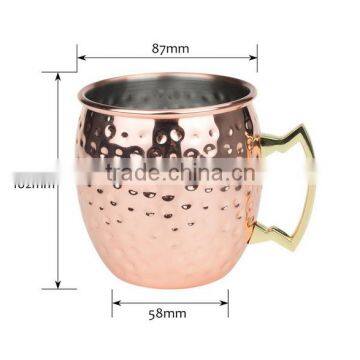 Hammered Moscow Mule Copper Mugs, Copper Moscow Mule Cups With 16Oz Capacity for Cocktail,Beer and Coffee photo-2