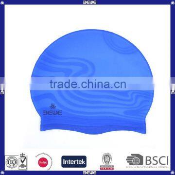 Waterproof High Quality Silicone Blue Swim Cap photo-5