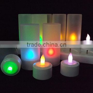 remote control color changing rechargeable led candle tea light