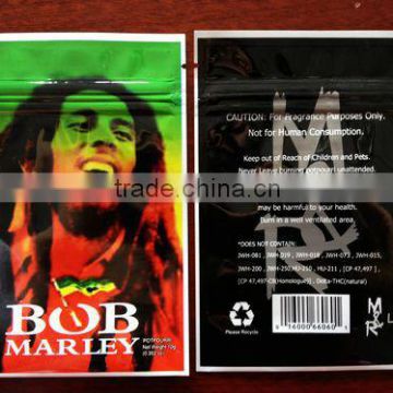 Bob marley herbal potpourri smoking bag blend with heat sealed/Aluminum foil bag