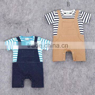 100% Cotton British Style Kids Romper Suit Stripe Gallus Infant Romper Toddlers Clothing Newborn Baby Romper photo-3