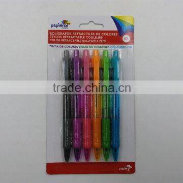 promotional coloured ink ballpoint pen telescopic pen