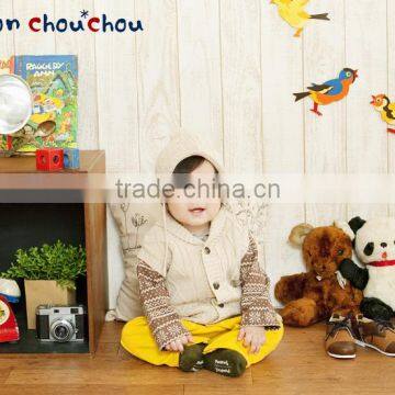 japanese wholesale border fashion baby bon bon hats with strap high quality infant wear child clothes