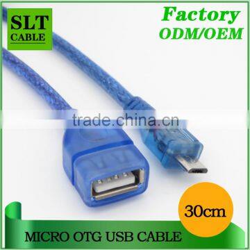 SLT Hot Selling USB 2.0 Micro 5pin OTG Cable Blue