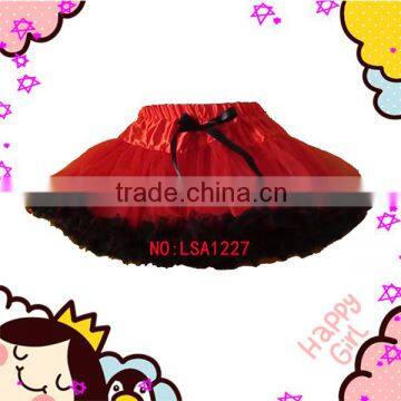 Low price hotsell girl petticoat red ruffles pettiskirt kids fluffy tutus wholesale