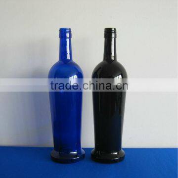 cobalt blue glass liquor bottle 750ml