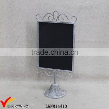 Vintage Gray Metal Framed Signs Function Small Handheld Chalkboard