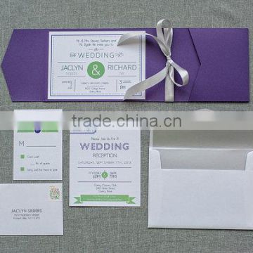 2013 new design paper wedding card