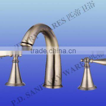 Three hole deck-mounted basin faucet