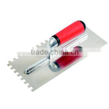 china stainless steel plastering trowel with rubber handle