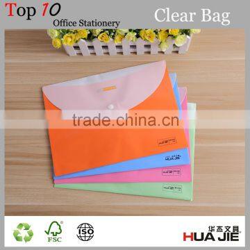 Colorful design of filing product carrying file bag in pp plastic material