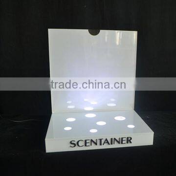 Customized White Cosmetic Display With Led photo-2