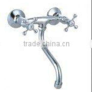 Dual handle wall-mounted kitchen mixer/faucet