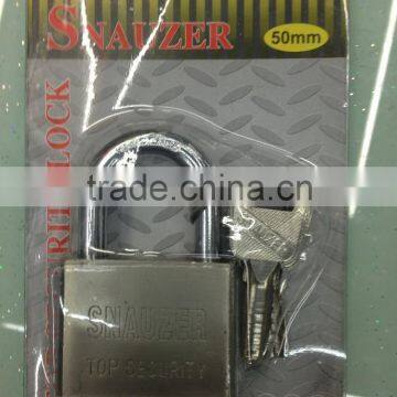 square iron padlock