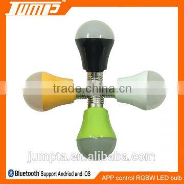 E27 RGBW color changing smart APP light wireless smart LED bulb