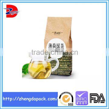 china supplier free samples laminated packaging plastic green tea bag