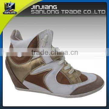 China Latest Design Fashion Women Branded Hidden Wedge Shoes