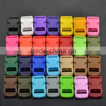 3/8" Webbing Colorful Curve Contoured Side Release Buckle Plastic Buckle for Paracord Bracelet