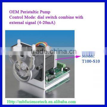 OEM Peristaltic Pump with Drive, Model: T100-S10, Speed: max. 100rpm, Dial switch combine with external signal (4-20mA)