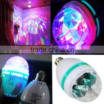 CE Approved Festival Party Mini Laser Magic Colorful Rotating Led Bulb Lamp RGB Led Color Changing Led Light                        
                                                Quality Choice