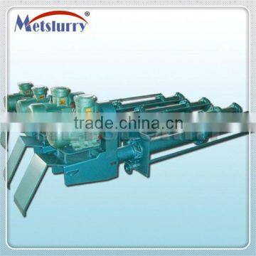 Engine driven high head vertical submersible centrifugal slurry pump