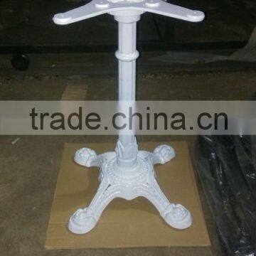 Cast Hall Table Base for bar table in white finish