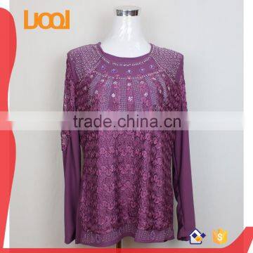 Fashion long sleeve lady chiffon blouses & tops