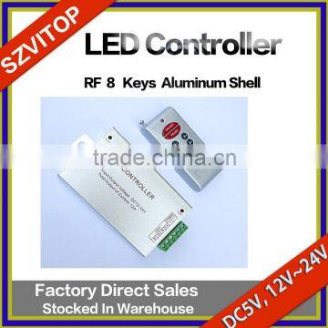 RF LED Light Strip Remote Controller Aluminum Case/Shell 8Keys DC5V,12V,24V JM-RFL8