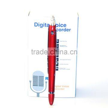 Pen Design Red Color Portable Voice Recorder Model Q25