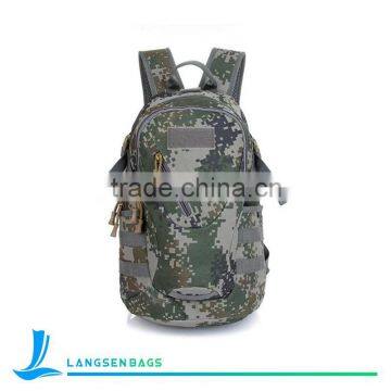 Durable canvas school bag military tactical camouflage Hiking backpack