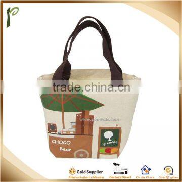 Popwide newest 2014 Pretty offset printing canvas tote bag, canvas tote bag rope handle