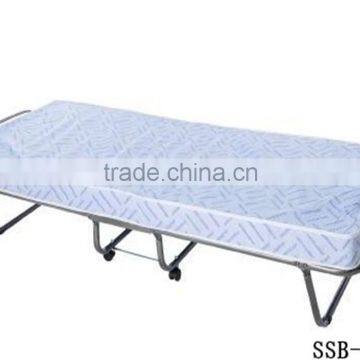 Cot Sleeper Metal Guest Steel Frame Single Folding Bed with Thick Foam Mattress