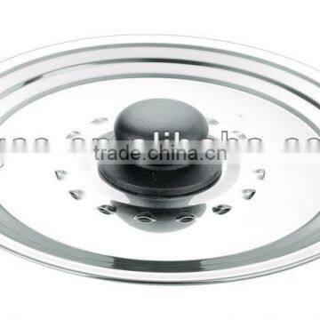 Stainless Steel Universal Pot Lid with Steam Hole for Pan