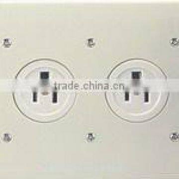Flush Toggle Double Wall Switch and Socket