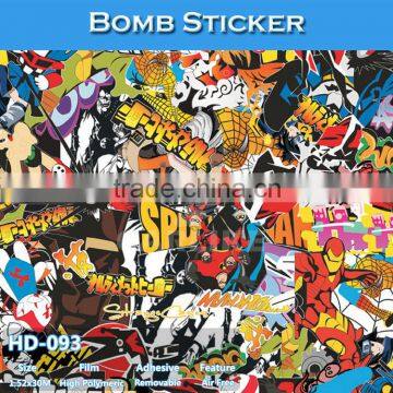 HD-093 CARLIKE Air Bubble Free Car Body Printing Bomb Sticker