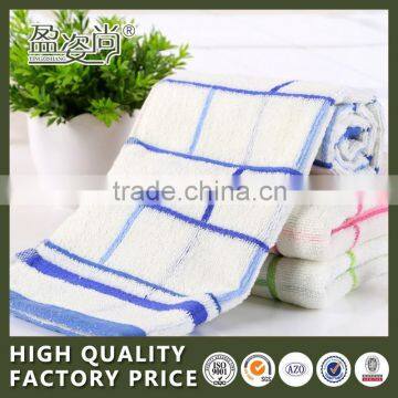 Hot Selling Face Towel Wholesale Variety Colors Checked 100% Cotton Terry Towel With Dobby Border