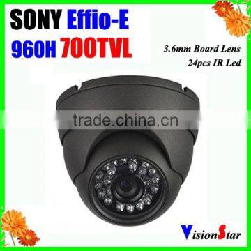 Sony Effio-E 700tvl 3.6mm board lens with 24pcs ir leds day night vision surveillance cctv ir dome camera