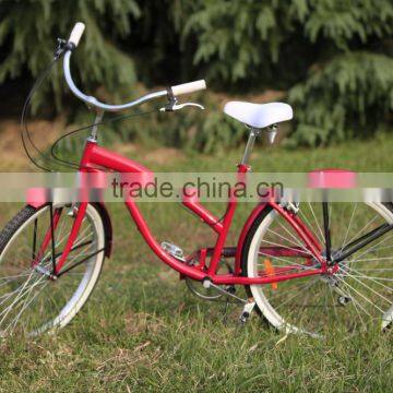 2016 hot selling bike beach cruiser bicycle bike atv 26 size single gear china bicycle factory