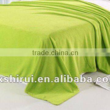 Knitting technics 100% polyester material fleece blanket plain