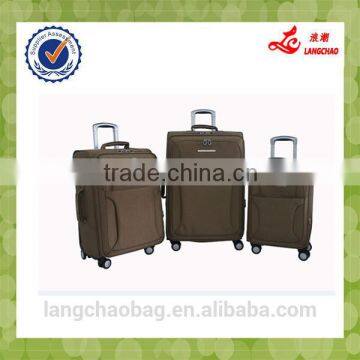 New Design customized 4 spinner wheels zipper personalized soft polo trolley luggage sets