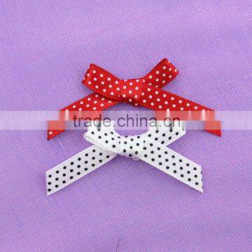 custom dots print ribbon bow for garments decoration