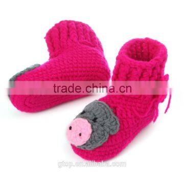 Baby Handmade Crochet Boots Shoes Supplier for 1-10 months old B-0009