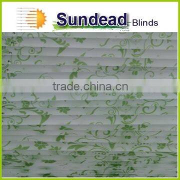 Home deco digital printed Pleated Blinds / 100 % polyester fabric pleated blinds / adjustable pleated blinds