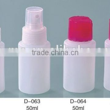 50ml PE plastic scale bottle with sprayer or press cap