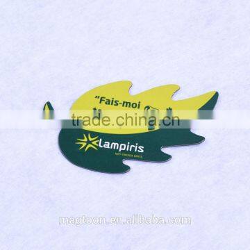 Guangzhou factory custom cheap promotional gift leaf shape soft pvc fridge magnet