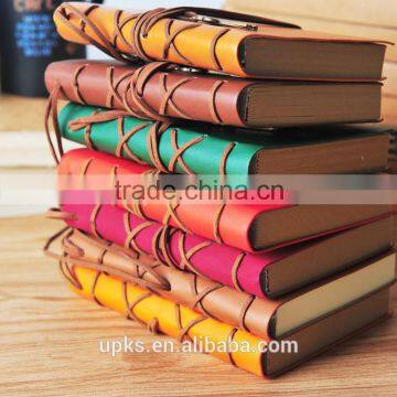 Custom logo Promotion PU Agenda Leather Notebook with elastic band