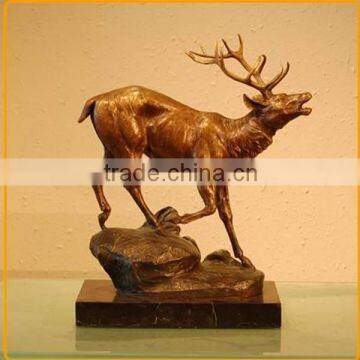 Outdoor Garden Metal Bronze Deer Sculpture Statue for Sale