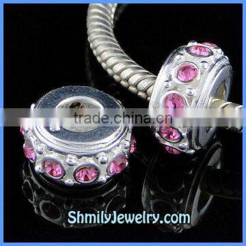 Wholesale 925 Sterling Silver Crystal Spacer Beads BCZ27A