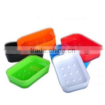 Recessed square shape plastic soap dish